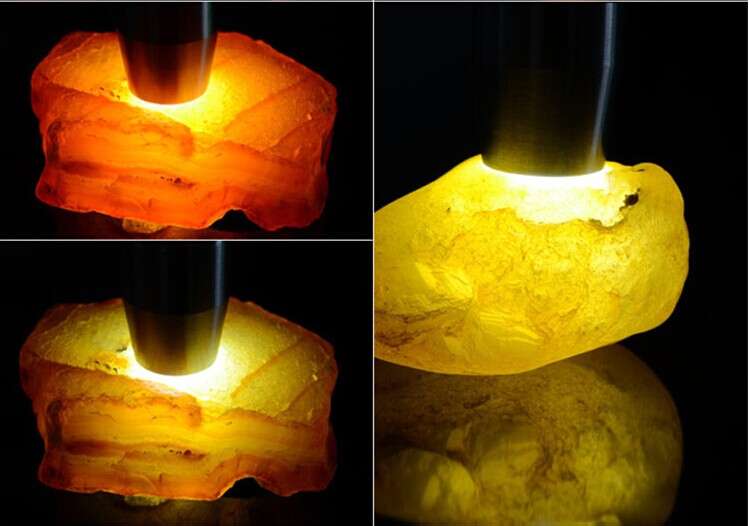 玉石用照玉手電筒白光和放大鏡看的是什么?